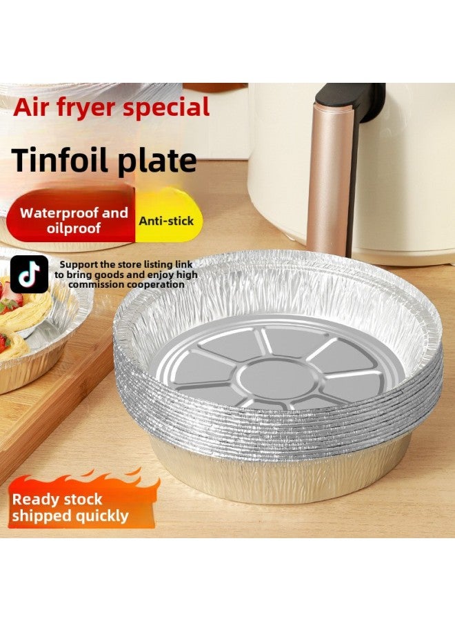 Air Fryer Special Paper Tin Foil Tray Box Barbecue Box Baking Tin Foil Bowl Silicone Oil Food Grade Household Food Paper Bowl-Specifications:Diameter 16cm  For Medium Size 3L-4L Pot - Image 2