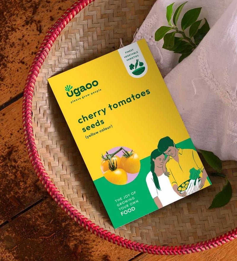 UGAOO Cherry Tomato Vegetable Seeds (Yellow, Pack of 200mg, 50 Seeds) - Image 1