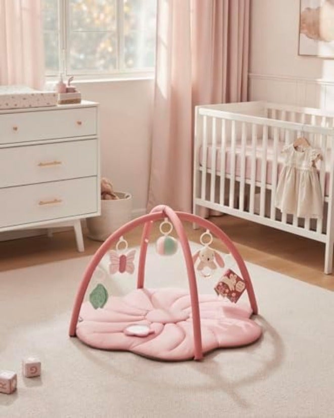 Blissful Diary Shell Baby Play Gym Mat, Softer & Enlarged Tummy Time Mat w 6 Detachable Toys for Sensory & Motor Skill Development, Activity Mat for Newborn Essentials Shower Gift, Boho Ocean Theme - Image 3