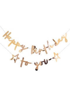 Hootyballoo Gold 'Happy Birthday To You' Banner 4m 