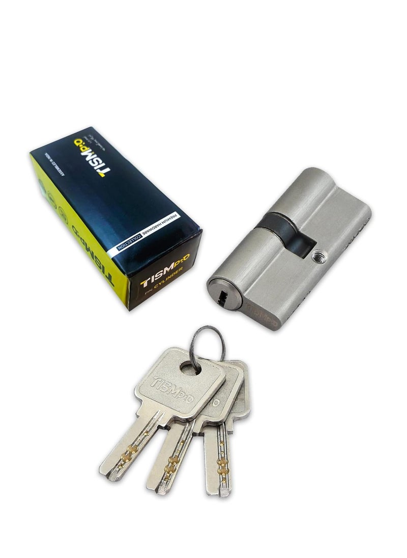 TISMpro - Brass Door Lock Cylinder 70mm, Two Sided Lock And 3 Computer Keys (MSN) - Image 1