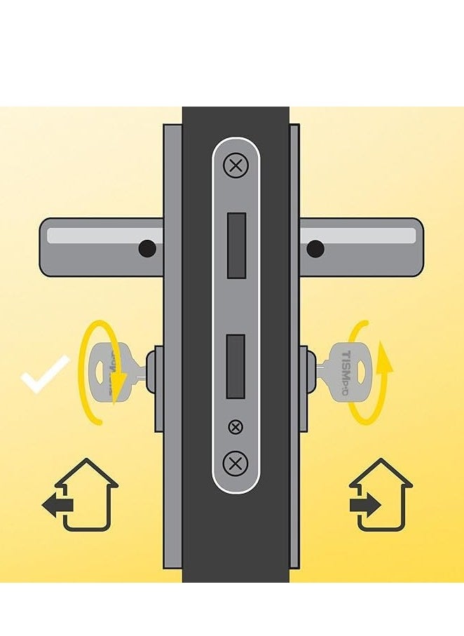 TISMpro - Brass Door Lock Cylinder 70mm, Two Sided Lock And 3 Computer Keys (MSN) - Image 1
