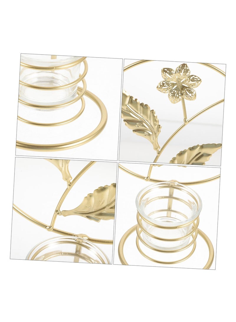 Candlestick Holders, Glass Taper and Tealight Candle Holders, Decorative Ornaments for Wedding, Tea Lights, Candlelight Dinner - Image 5