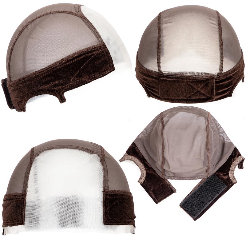 koskusder Lace Wig Caps for Women, Wig Caps with Grip Band for Keeping Wigs in Place, Glueless Wig Grip Cap with 4x5 Transparent Lace Wig Caps, Non-Slip Adjustable Elastic Headband (1pcs-brown) - Image 5