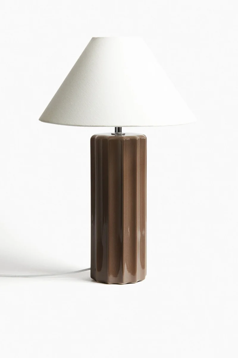 H&M Fluted stoneware lamp base