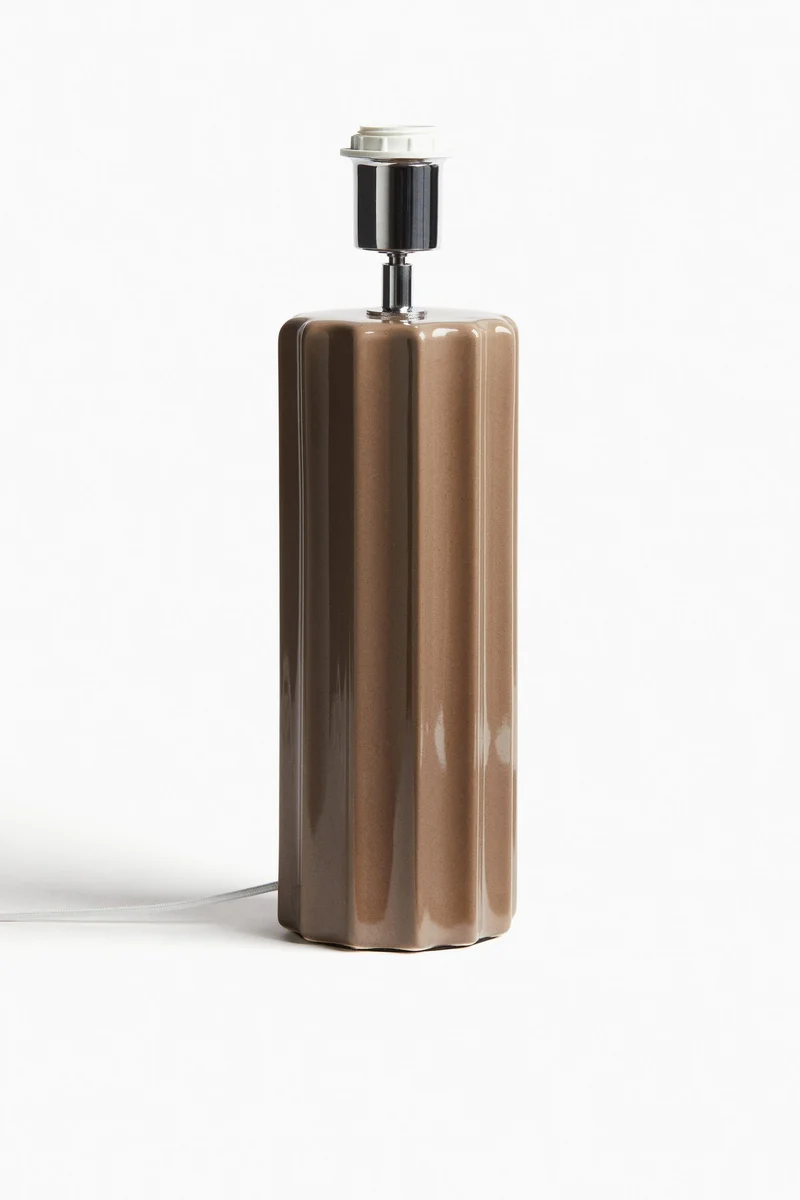 H&M Fluted stoneware lamp base