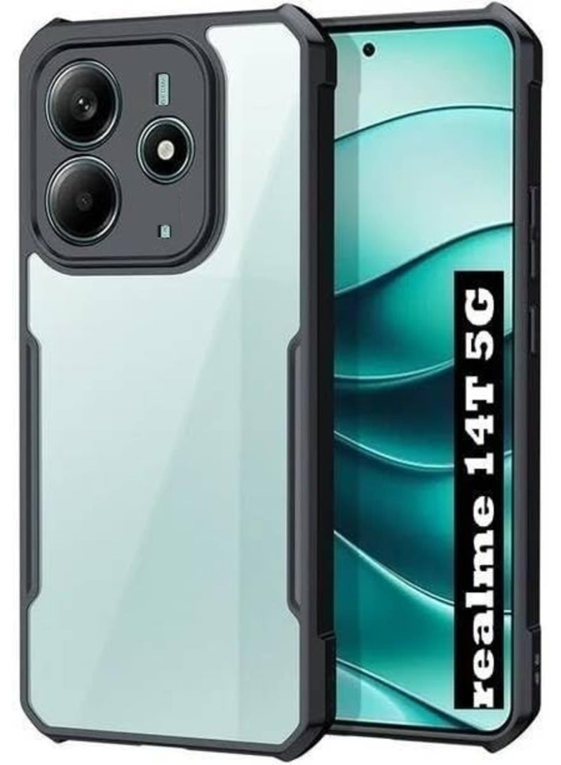 جراب Realme 14T / جراب Realme 14 5G جراب خلفي شفاف صلب من البولي كربونات مع إطار TPU ممتاز مقاوم للصدمات 360 درجة حماية للكاميرا غطاء شفاف لهاتف Realme 14 5G / 14T - Image 1