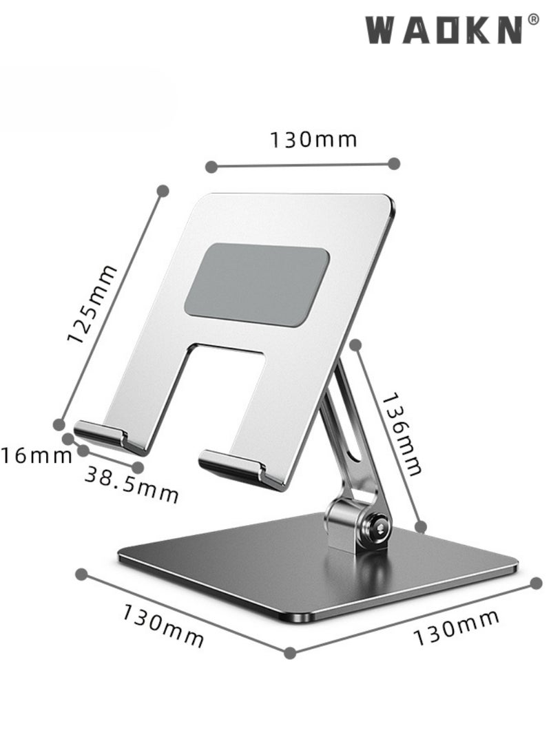 WAOKN Metal iPad Stand Foldable Tablet Stand iPad Holder Stand Adjustable Mobile Phone Holder for iPad Pro 2023 iPad Air 4 iPad mini iPhone 15/15 Plus/15 Pro/15 Pro Max/14 Pro Max Samsung Galaxy Tab S7 etc  - Image 2