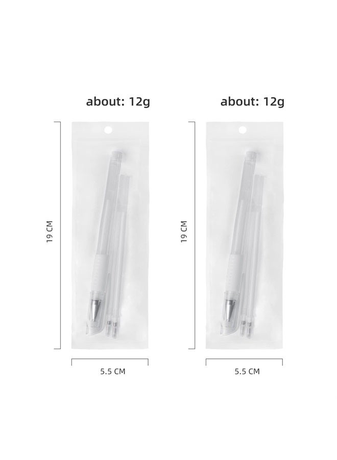 TEONEI Eyebrow microblading Marker Pen,Skin Marker Pen,Eyebrow Permanent Makeup Position Mapping Mark Tools (White) - Image 2