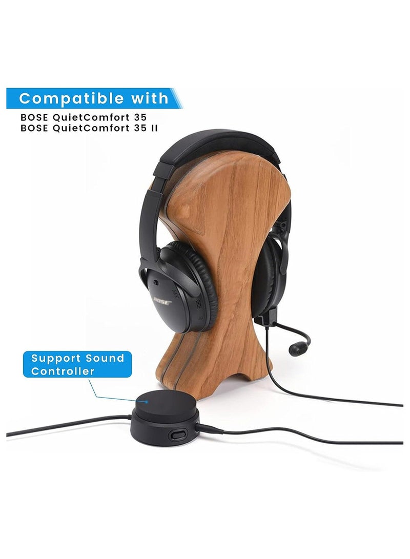 Detachable Mic Replacement for Bose QuietComfort 35 II(QC35 II)  Quiet Comfort 35(QC35) Headphones, Boom Gaming Microphone with Mute Switch for Xbox One, PS4, PS5, PC - Image 2