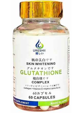 ureshii glutathione Introducing Complex, a powerful dietary supplement designed to help you achieve beautiful and healthy skin from the inside out. With 60 capsules per bottle, Ureshii Glutathione Complex is the perfect Ureshii - Marjorie Beauty Products