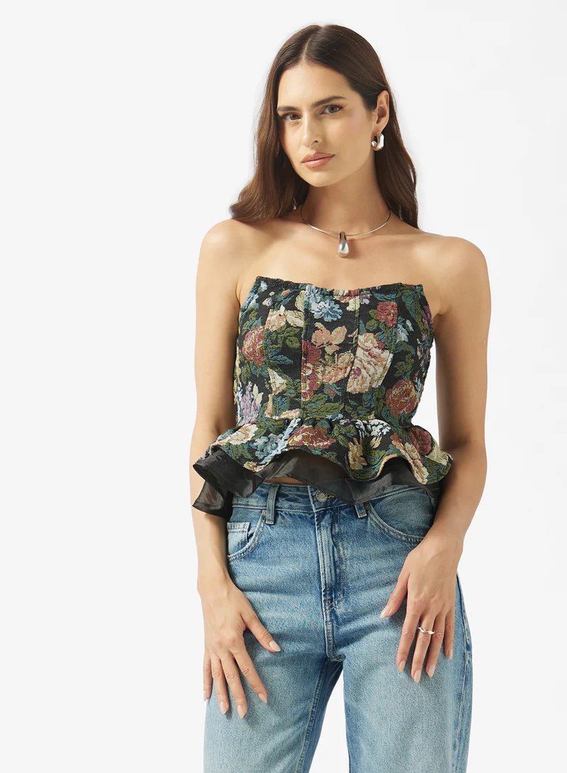 ELLA Floral Corset Top
