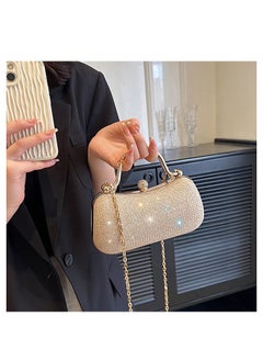 HOOPZOZA Fashionable Evening Bag handheld Crossbody or Shoulder Bag Wedding Clutches Women's Dinner Bag Party Dinner or Prom Purse Gold  - Image 3
