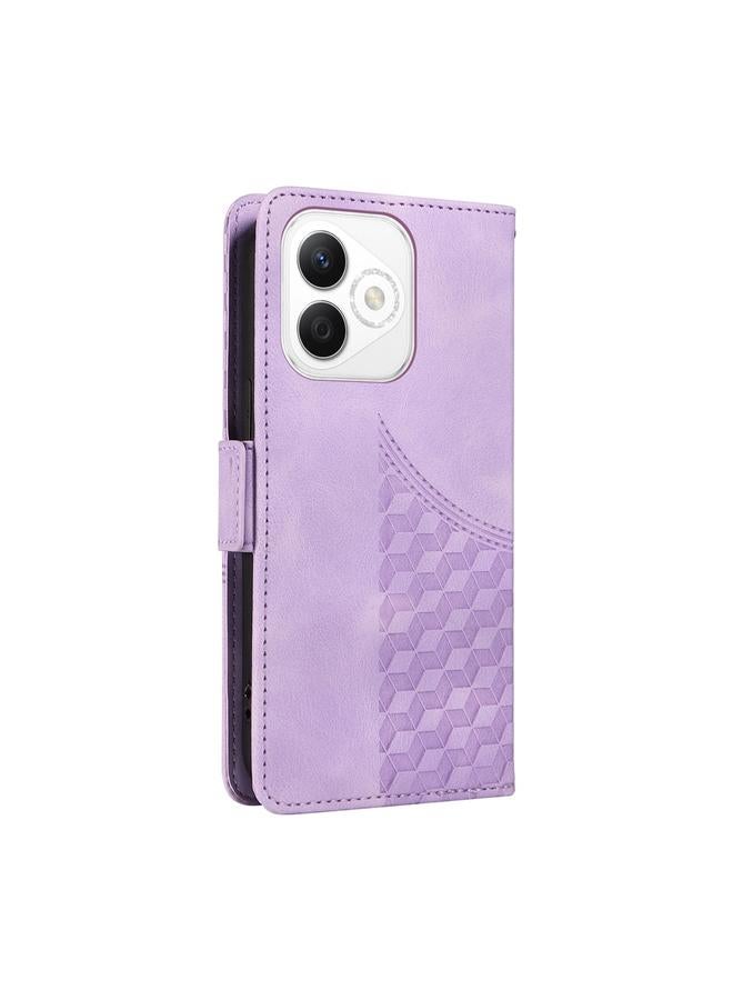 Green Tiger Case For Honor X60i Embossed Rhombus Starry Leather Phone Case - Image 3