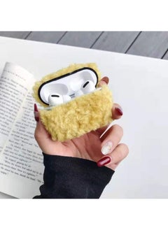 Case Cover For Apple AirPods Pro Plush Bluetooth Headphone Protective Case Yellow