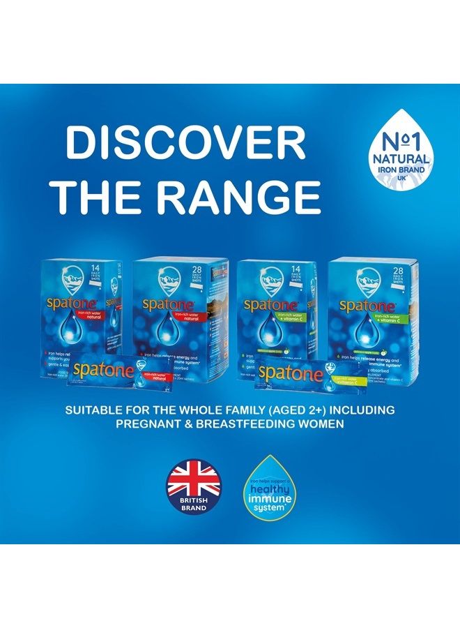 Spatone نيلسونز سباتون مكمل الحديد الطبيعي 100% للجميع فوق سن عامين 14 كيس - Image 5