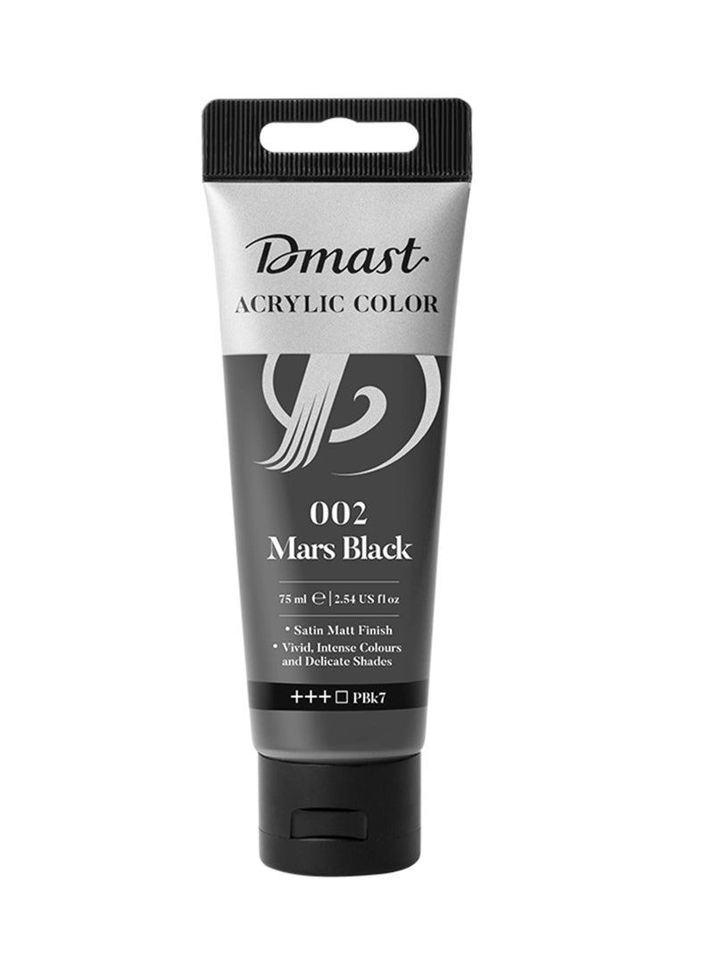 Dmast 1-Piece Acrylic Paint Tube 75ml Content Mars Black - Image 1