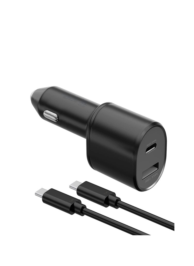 Generic - 60w Car Charger Super Fast Charging 2.0 Dual-Port (45W+15W) with USB C to C Cable fo Samsung Galaxy S23,S22,S21/S21 Ultra/ S21 Plus 5G,Note 10/10+ 5G Z Fold 4 5G, S20/Note 20 - Image 1