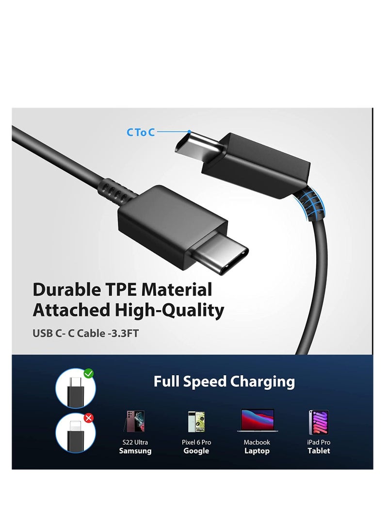 Generic - 60w Car Charger Super Fast Charging 2.0 Dual-Port (45W+15W) with USB C to C Cable fo Samsung Galaxy S23,S22,S21/S21 Ultra/ S21 Plus 5G,Note 10/10+ 5G Z Fold 4 5G, S20/Note 20 - Image 1