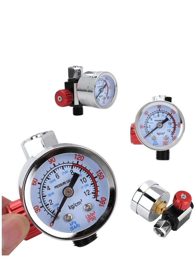 Y&D G1/4 Air Pressure Regulator with Gauge Compressor Replacement Spray Gun Accessories Adjustable Instrument Pneumatic Tool  - Image 3