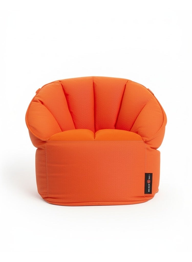 Bean2Go كرسي كيس حبوب فاخر من القماش باللون البرتقالي - Image 2