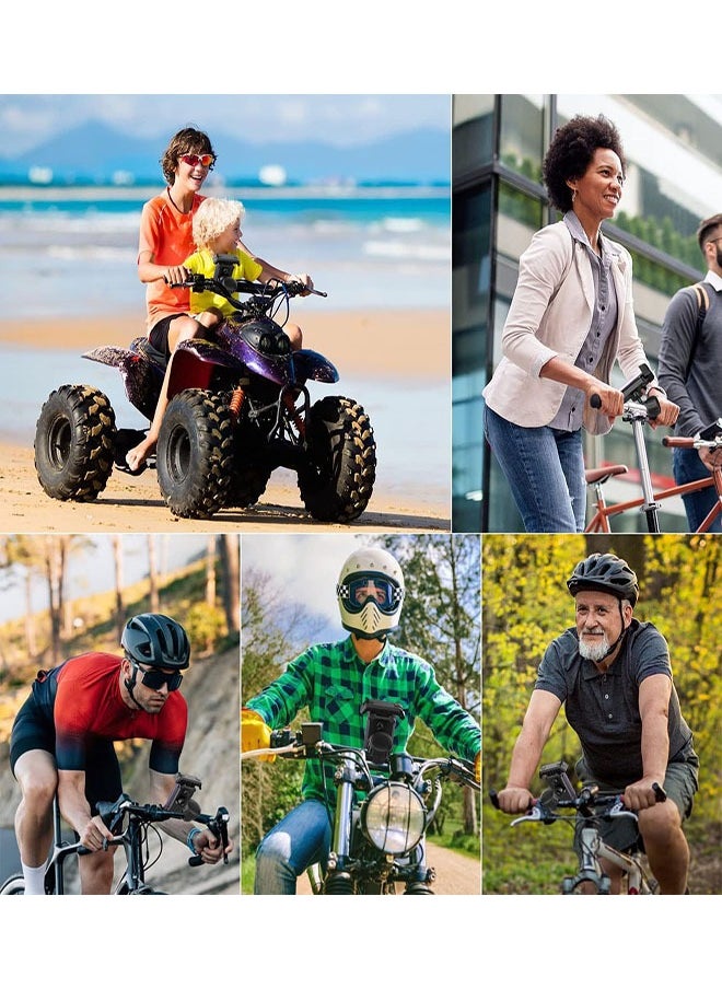 Bike Phone Holder, Motorcycle Phone Mount, Motorcycle Handlebar Cell Phone Clamp, Scooter Phone Clip for 4.7" to 6.8" Smartphones for Bicycle, Electrict Vehicle, Mountain Bike