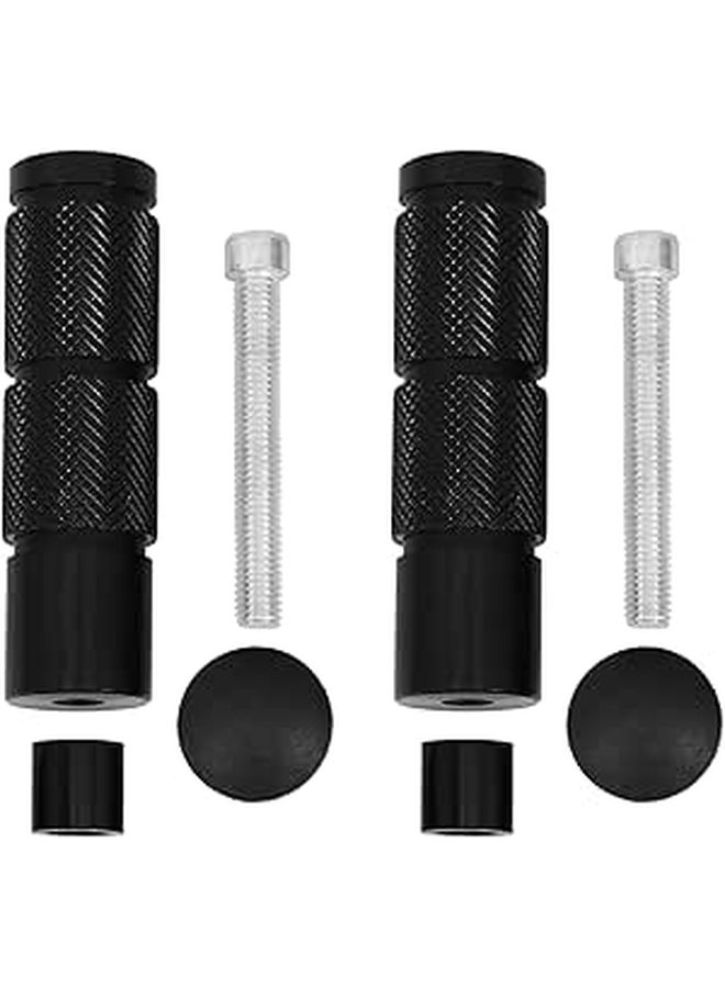 Aluminum Alloy Motorcycle Rear Foot Pegs 2pcs Black Replacement for Off Road Dirt Bikes - Image 1