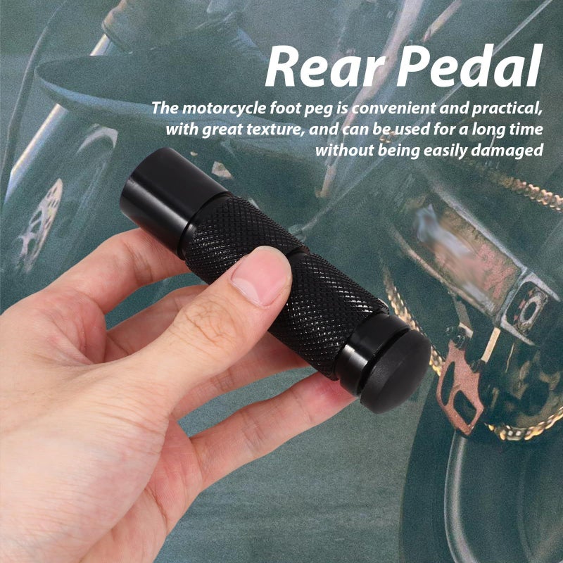 Aluminum Alloy Motorcycle Rear Foot Pegs 2pcs Black Replacement for Off Road Dirt Bikes - Image 5