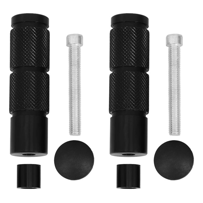 Aluminum Alloy Motorcycle Rear Foot Pegs 2pcs Black Replacement for Off Road Dirt Bikes - Image 2