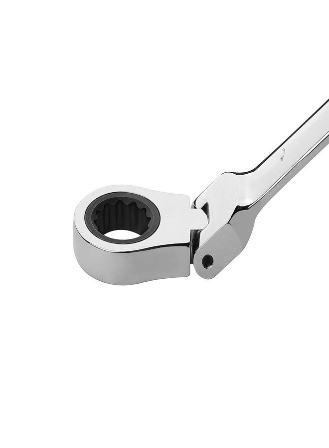 MAXPOWER 13mm Flexible Gear Wrench, Industrial Grade Ratchet Combination Spanner, Forged Heat-Treated Cr-V Steel 12 Point Flex-Head, Metric - Image 4