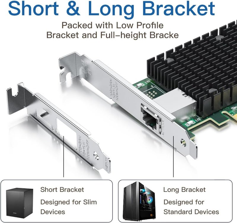 HYFIBER H!Fiber 10Gb RJ45 PCI-E Network Card NIC, Compare to Intel X540-T1, with Intel X540-BT2 Chip, Single RJ45 Ports, PCI Express X8, Ethernet Converged Network Adapter Support Windows/Linux/VMware - Image 4