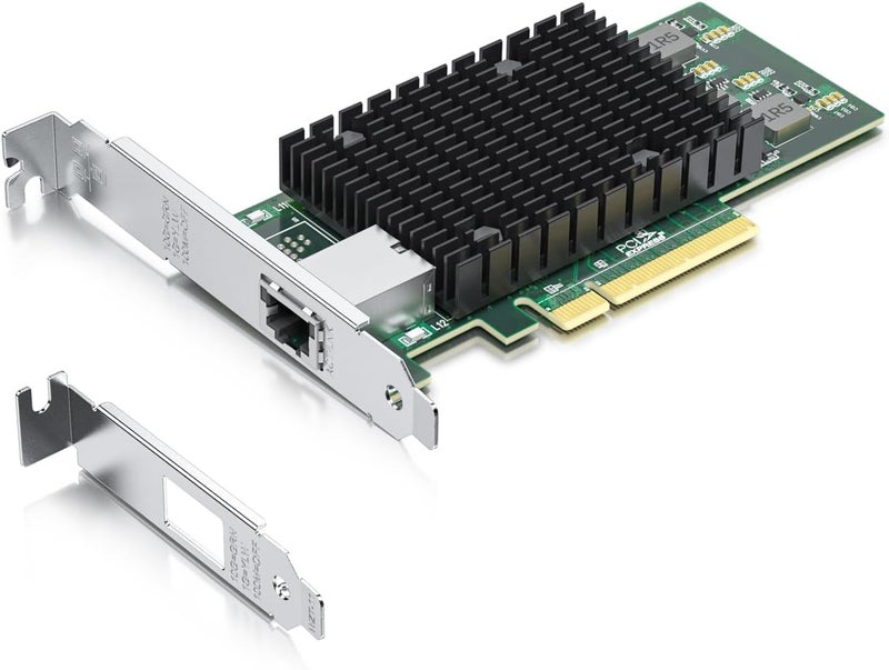 HYFIBER H!Fiber 10Gb RJ45 PCI-E Network Card NIC, Compare to Intel X540-T1, with Intel X540-BT2 Chip, Single RJ45 Ports, PCI Express X8, Ethernet Converged Network Adapter Support Windows/Linux/VMware - Image 1
