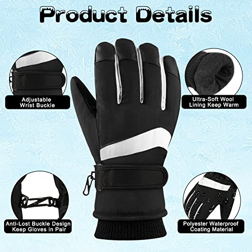 ONESING Ski Gloves Women -30°F Waterproof Winter Gloves Touchscreen Snow Gloves Women Men Warm Windproof Snowboard Gloves for Cold Weather - Image 2