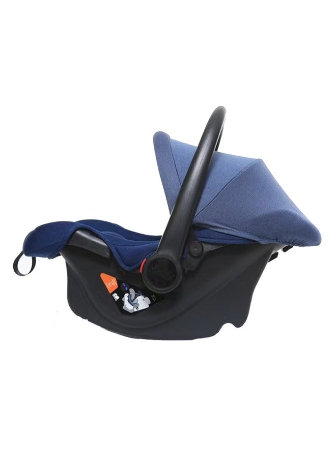 3 in 1 Multi Purpose Baby Carry Cot  for Car Seat with Handle, Canopy, Adjustable Handle, 3 Point Safety Belt Rocker for Infant Baby Carry Cot for New Born Baby 0 to 15 Months   Blue  - Image 2