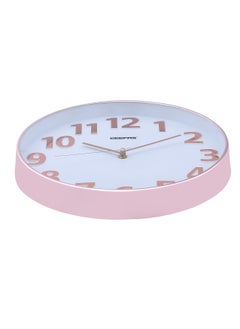 GEEPAS Silent Non-Ticking Wall Clock | 3D Rose Gold Numbers- Glass cover, Round Decorative Wall Clock for Living Room, Bedroom, Kitchen | GWC26013  - Image 5