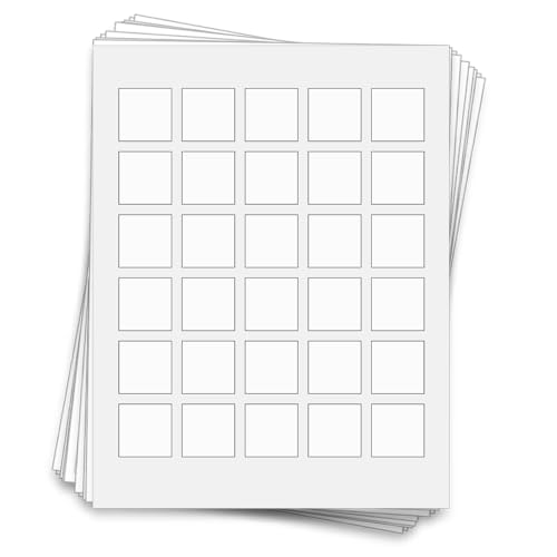 Dashleigh 300 Waterproof Labels for 15 ml Bottles, 1.25 x 1.25 in. | Square, Waterproof White Vinyl for Inkjet Printers - Image 1