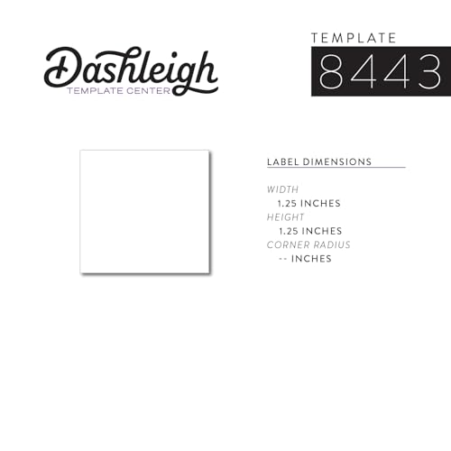 Dashleigh 300 Waterproof Labels for 15 ml Bottles, 1.25 x 1.25 in. | Square, Waterproof White Vinyl for Inkjet Printers - Image 3
