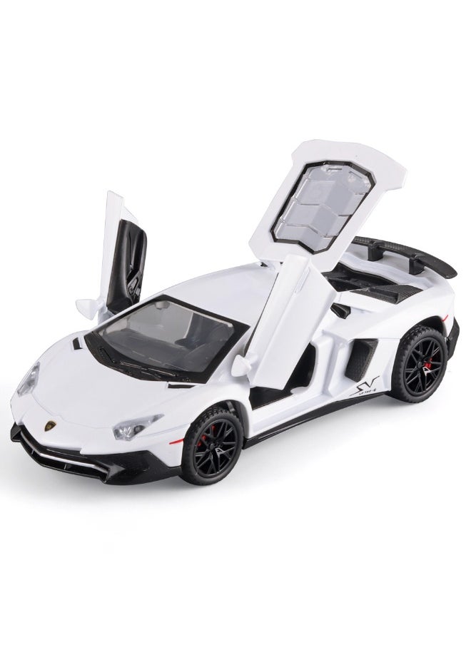 LAMBORGHINI Alloy Collectible Black Lambo Toy Car Model Pull Back Die-Cast Vehicle with Lights and Sound  - Image 1