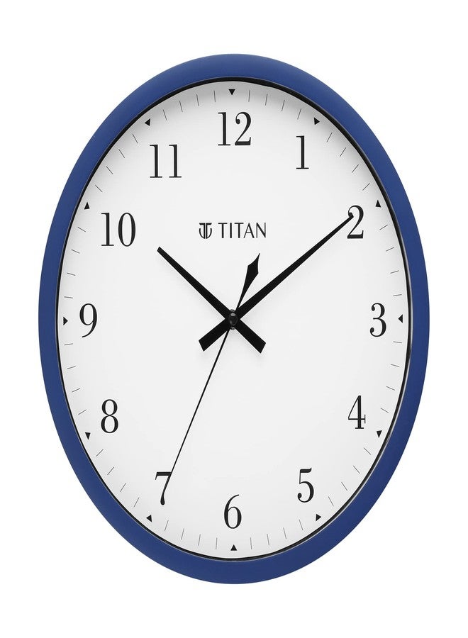 Titan Classic Blue Wall Clock with Silent Sweep Technology - 30.0 cm x 30.0 cm (Medium) - Image 1