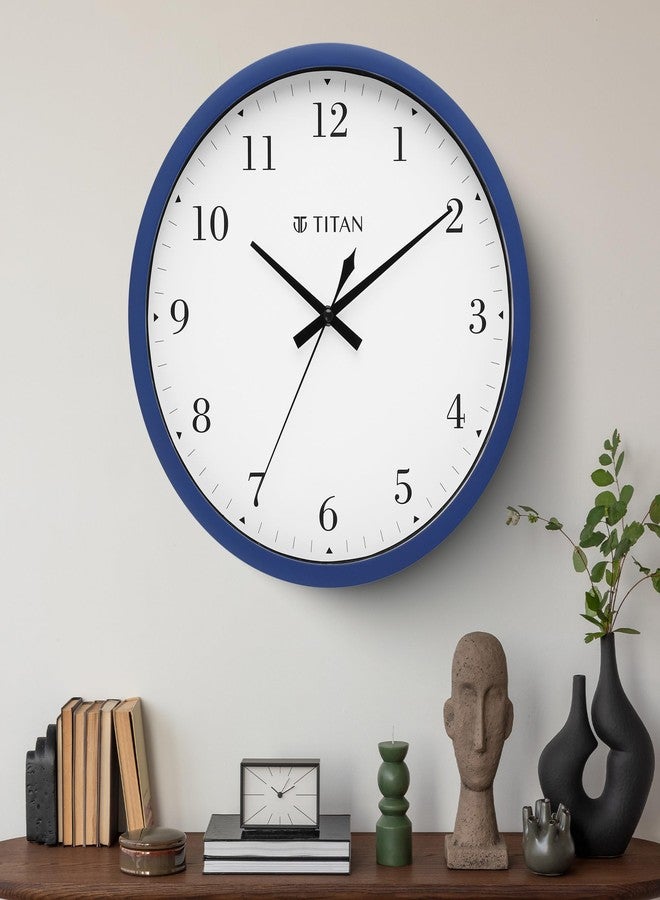 Titan Classic Blue Wall Clock with Silent Sweep Technology - 30.0 cm x 30.0 cm (Medium) - Image 2