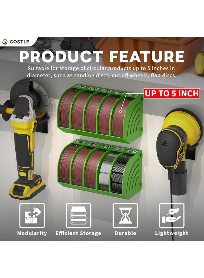 gostle Professional Sanding Discs Tool Storage Boxes Set - Efficient Organization, Offset Snap-On Connection, Grit Classification, Space-Saving Design, Versatile Application - 8 boxes - Image 2