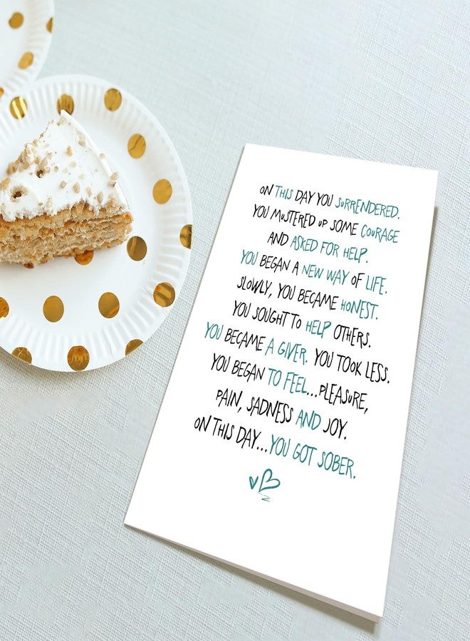 Obbyidk Poem Sobriety Card for Men Women, Sober Anniversary Card for Him Her, Sobriety Birthday Card, Sobriety Gift, On This Day You Got Sober - Image 4