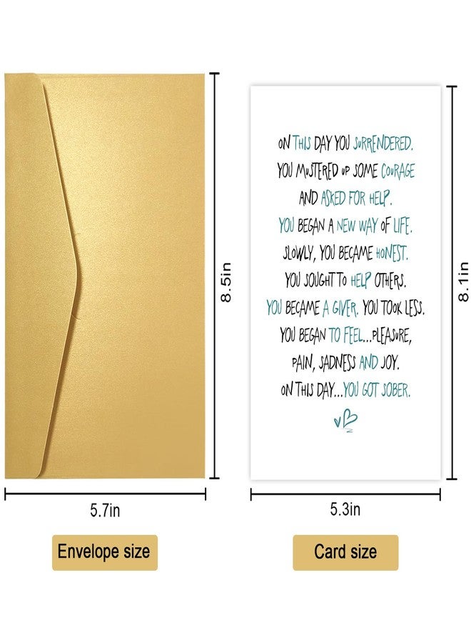 Obbyidk Poem Sobriety Card for Men Women, Sober Anniversary Card for Him Her, Sobriety Birthday Card, Sobriety Gift, On This Day You Got Sober - Image 2