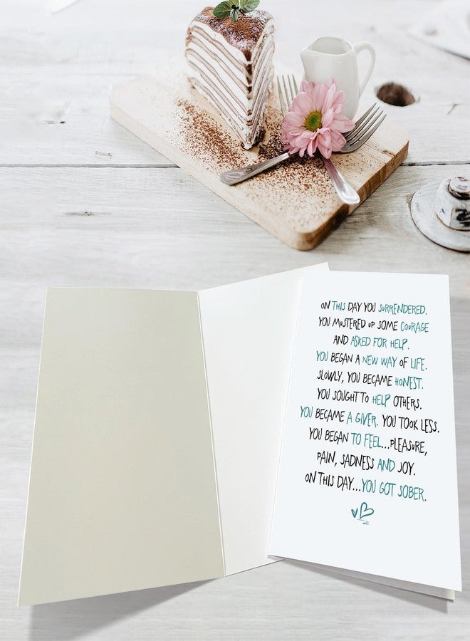 Obbyidk Poem Sobriety Card for Men Women, Sober Anniversary Card for Him Her, Sobriety Birthday Card, Sobriety Gift, On This Day You Got Sober - Image 3
