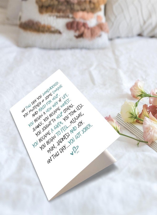 Obbyidk Poem Sobriety Card for Men Women, Sober Anniversary Card for Him Her, Sobriety Birthday Card, Sobriety Gift, On This Day You Got Sober - Image 5