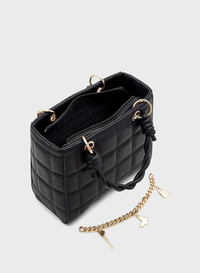 CALL IT SPRING Howitiss Top Handle Chain Detail Tote