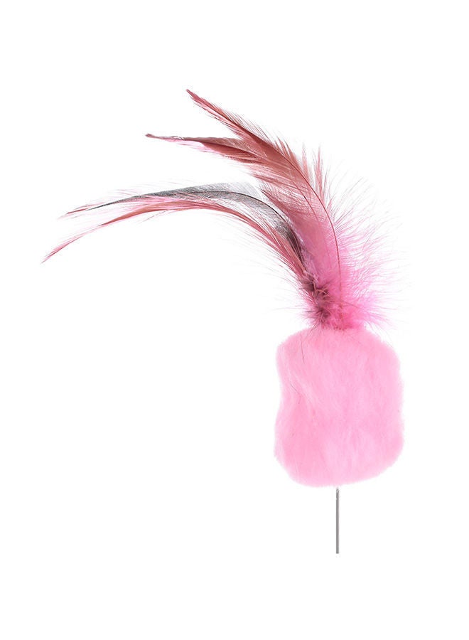 NIBEMINENT Interactive Feather Teaser Wand Toy Pink 20inch