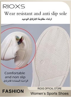 RIOXS Women's Low Top Sneaker, Breathable Sports Shoes, Casual Platform Sneakers, Fashion Slip On Flats, Lace Up Tennis Shoes, Lightweight Jogging Walking Shoes, Ladies Flat Shoe For Sport And Daily Wear, Ladies Athlesiure Shoes  - Image 5
