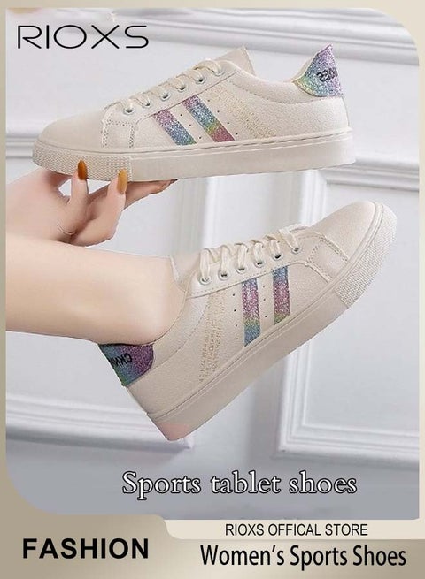 Women's Low Top Sneaker, Breathable Sports Shoes, Casual Platform Sneakers, Fashion Slip On Flats, Lace Up Tennis Shoes, Lightweight Jogging Walking Shoes, Ladies Flat Shoe For Sport And Daily Wear, Ladies Athlesiure Shoes