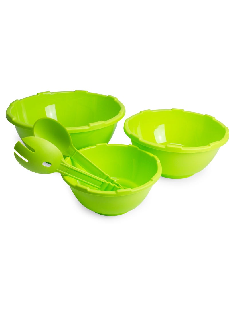 Codil Codil 3 Piece Salad Bowls with Tong Set  - Image 3